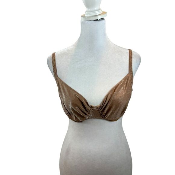 Vintage Enhance Brand Shimmer Brown‎ Bra Size 36C - Picture 6 of 11